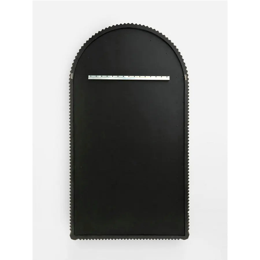 Elegant Arch Full Length Floor Mirror, Solid Wood Frame, Adjustable Stand