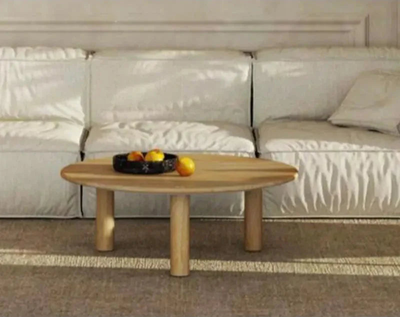 Luxurious Oval Natural Travertine Coffee Table for Contemporary Home Decor