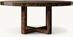 Handcrafted Solid Oak Wood Modern Round Dining Table - Customizable Sizes