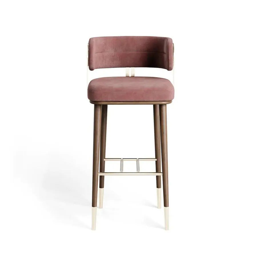 Luxurious Nordic Modern Wooden Bar Stool for Kitchen & Commercial Spaces