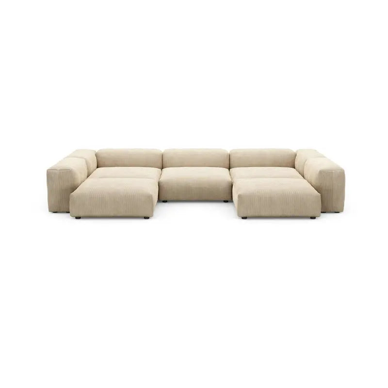 Modern Modular Corduroy Velvet Sectional Sofa Couch