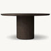 Elegant Modern Round Dining Table Durable Solid Wood Veneer Customizable Sizes
