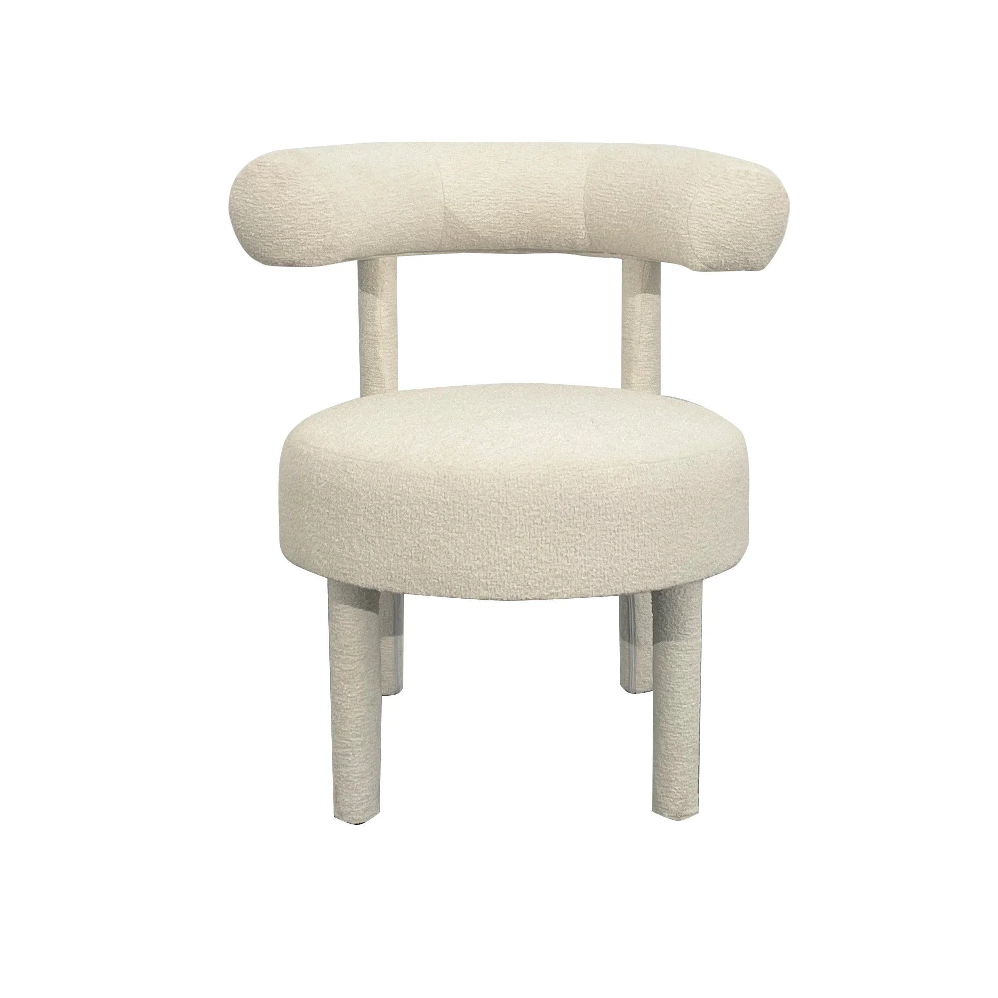 Modern Boucle Accent Lounge Chair: Stylish Living Room Armchair, Cozy Home Furniture