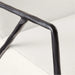 Modern White Occasional Chair Forged Metal Frame Living Room Accent