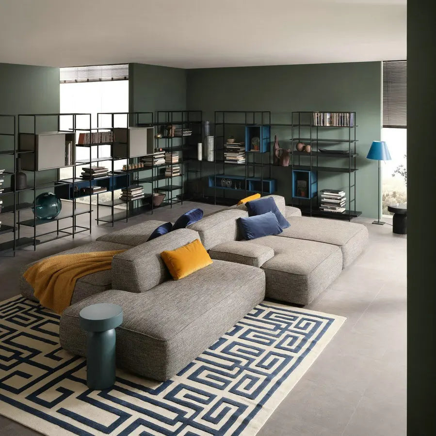 Luxury Velvet Modular Cloud Sectional Sofa - Tufted, Large, Modern Comfort