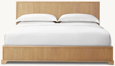 Luxury Modern Wooden Panel Bed Frame: King, Queen, Cal King Sizes