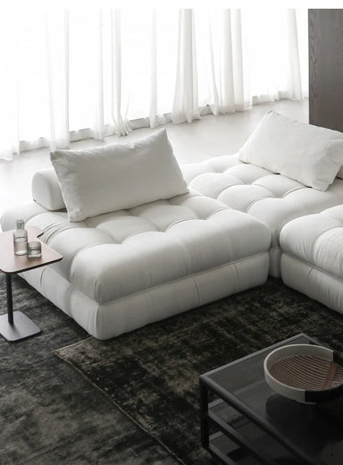 Plush Modern Sectional Cloud Sofa Boucle Fabric Customizable Nordic Design