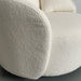 Modern White Boucle Swivel Lounge Chair for Living Room Chic Comfort