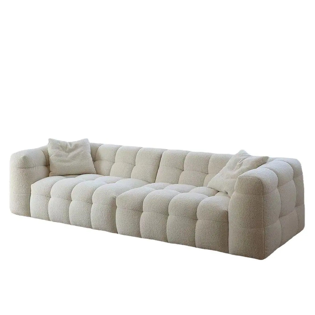 Plush Modern French Scandinavian Boucle Modular Sectional Living Room Sofa