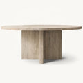 Luxurious American Classic Solid Oak Wood Round Dining Table - Customizable Sizes, Finishes