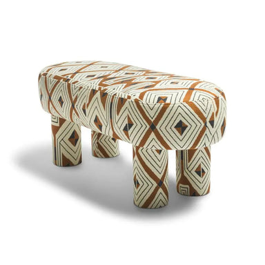 Velvet Upholstered Modern Aesthetic Long Bench Ottoman Stool for Elegant Spaces