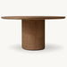 Elegant Modern Round Dining Table Durable Solid Wood Veneer Customizable Sizes