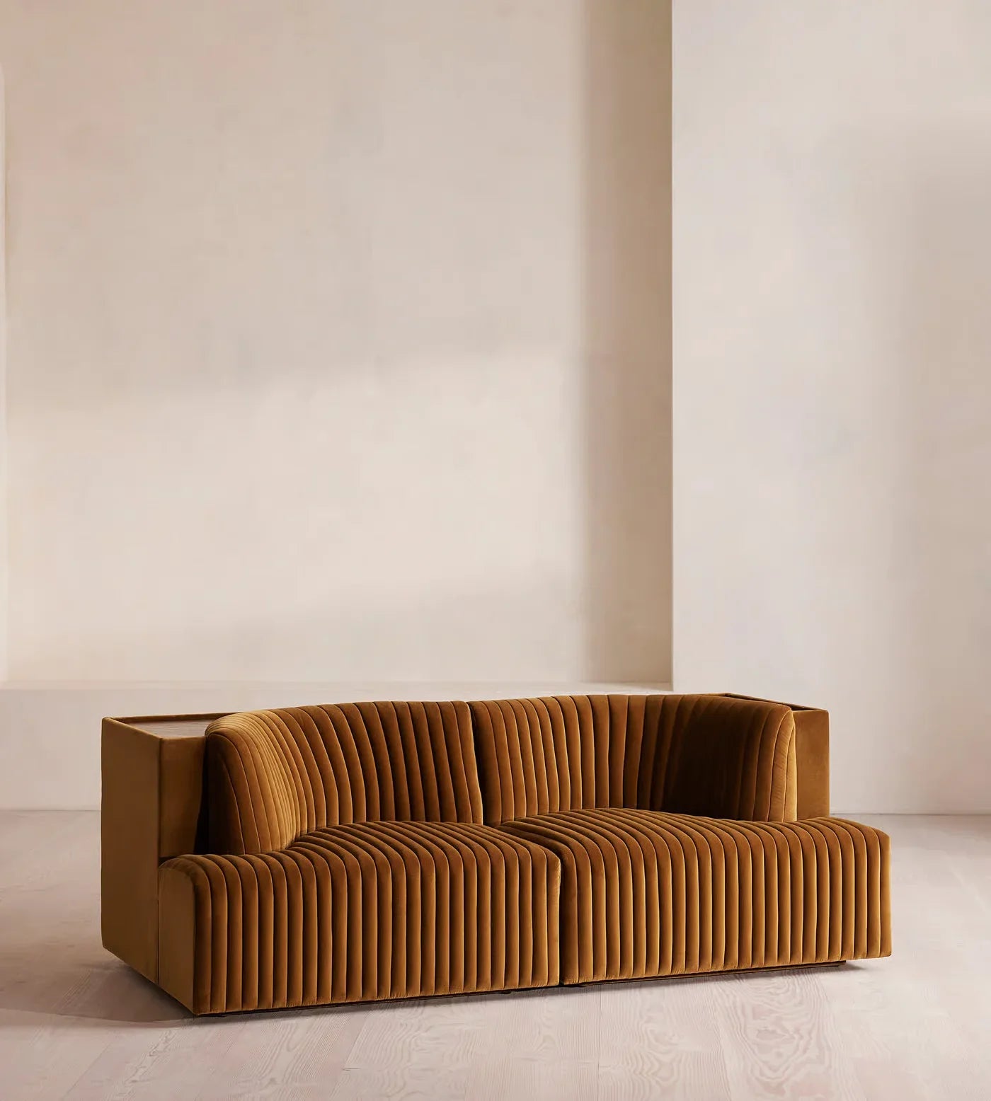 Modern Light Luxury Velvet Modular Sofa Set - Comfortable Oak Living Room Furniture
