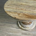 Classic Solid Oak Wood Round Dining Table - Small, Sturdy, Farmhouse Style