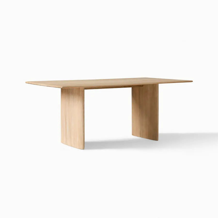 Nordic Solid Wood Extendable Live Edge Rectangular 8-Seater Dining Table