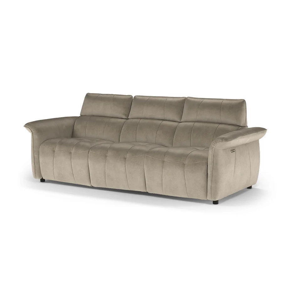 Luxurious Electric Recliner Corner Sectional Sofa, Adjustable Velvet Suede Home Theater Couch