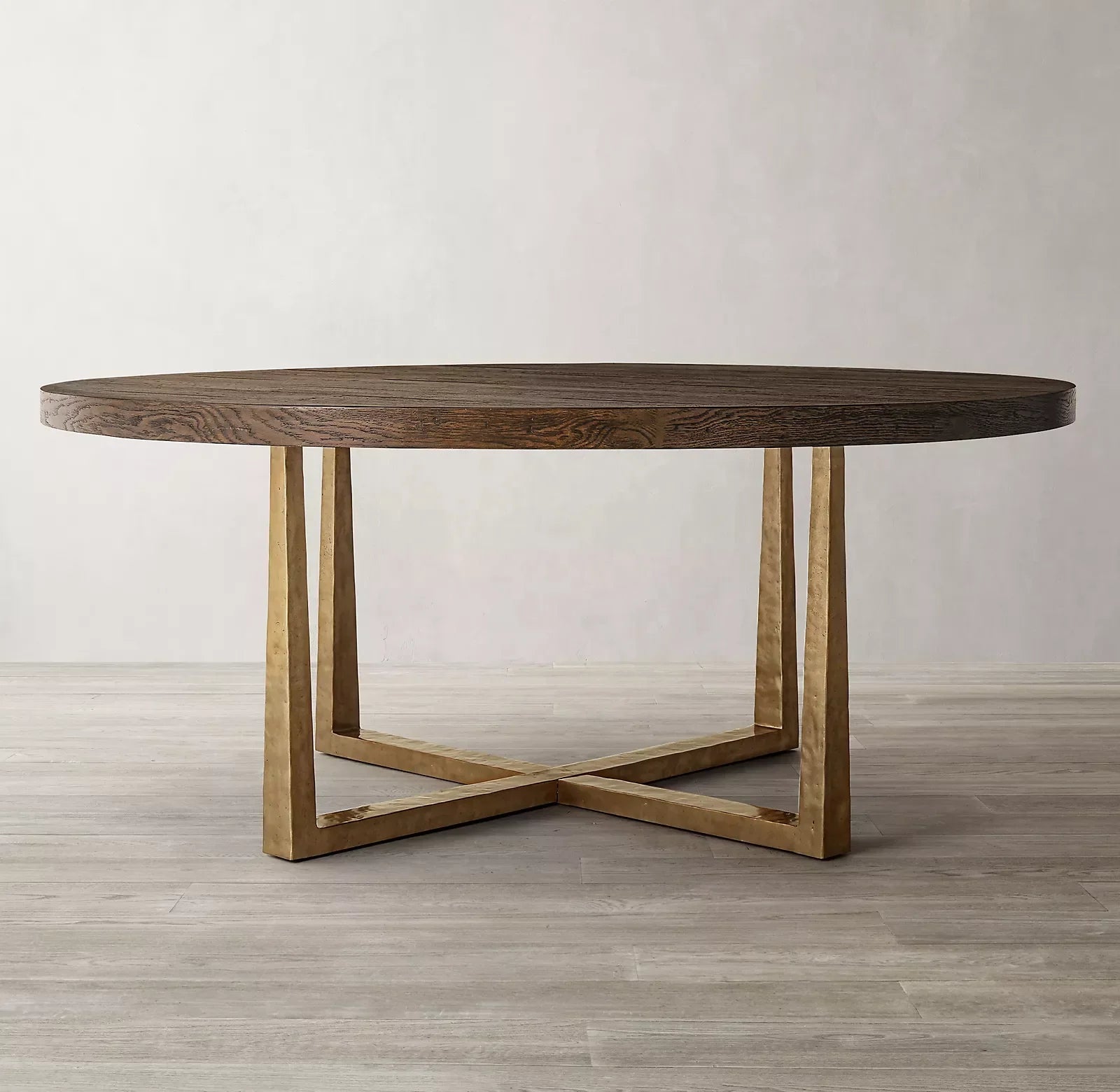Luxury Forged Metal Dining Table, Customizable Modern Farmhouse Kitchen Furniture