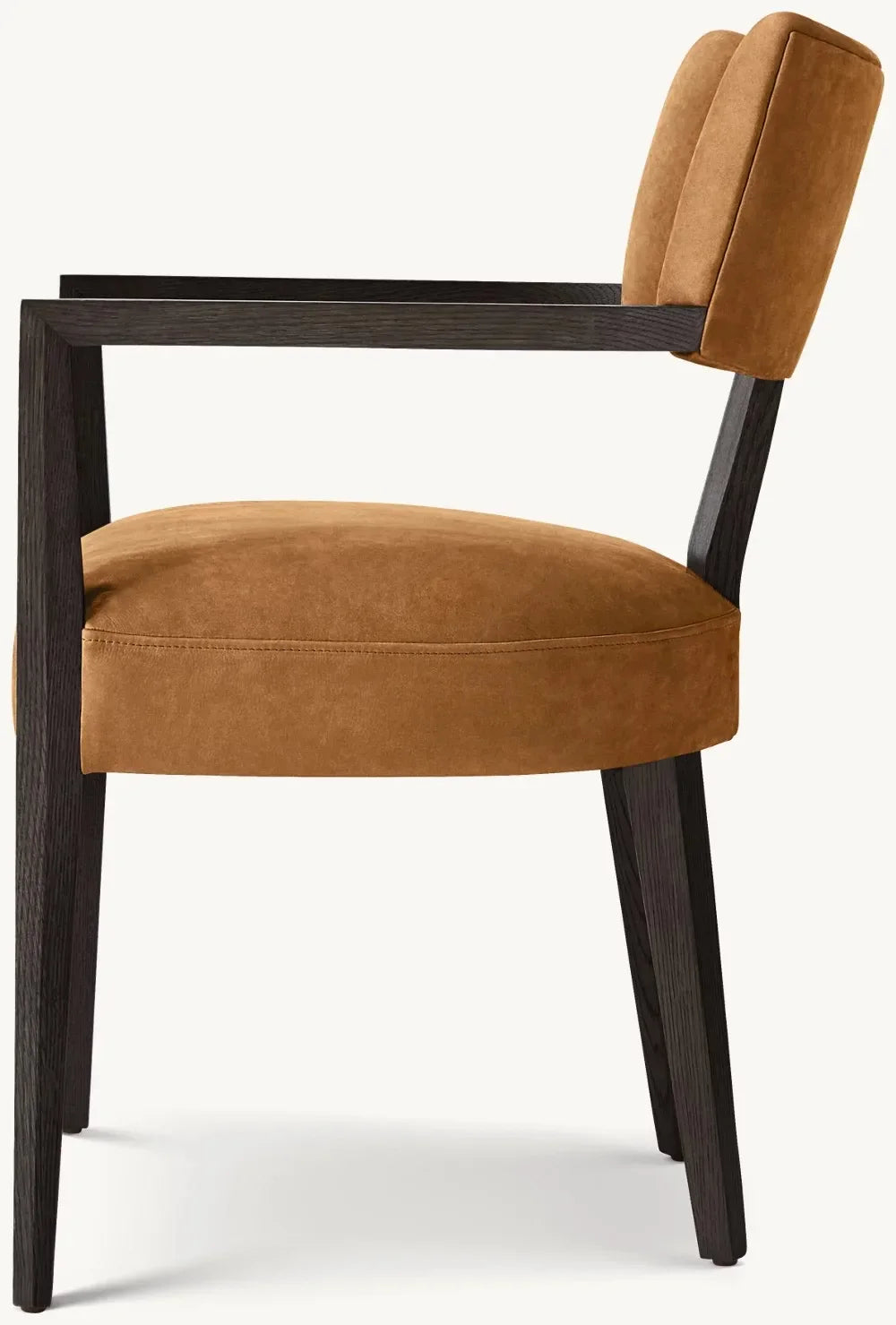 Modern Luxury Customizable Wood Dining Armchair with Oak Veneers