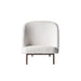 Modern High Back White Boucle Club Chair for Living Room Comfort