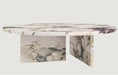 Elegant Oval Natural Travertine Coffee Table for Luxury Living Room Decor
