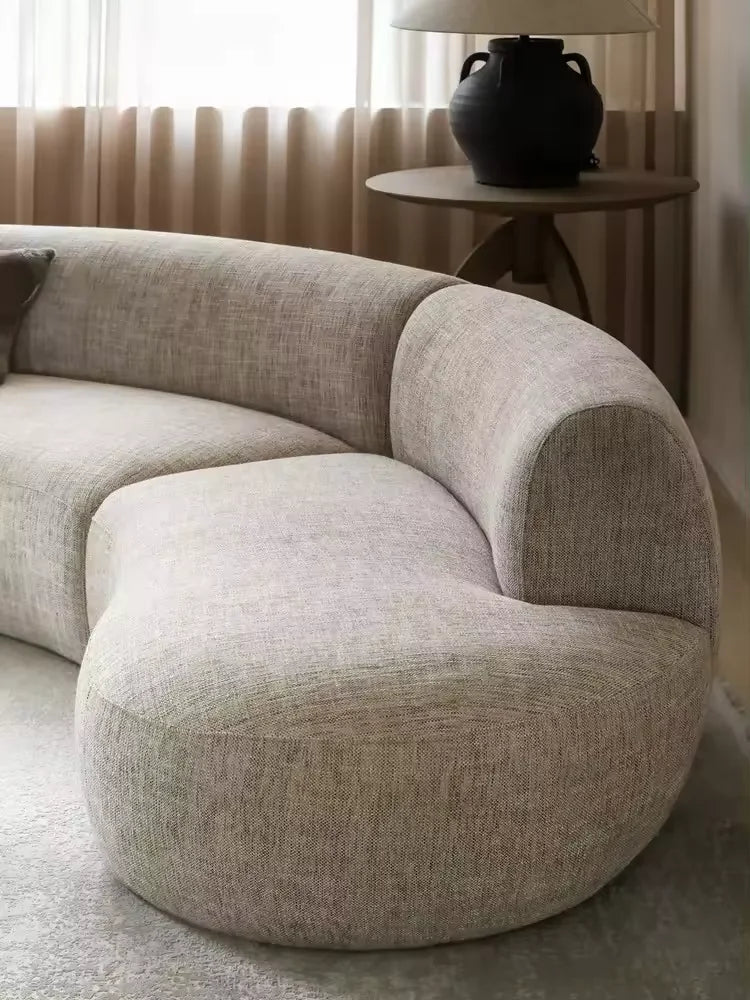 Luxury Cloud Curved Sofa: 3-Seater Modern Fabric Sectional for Ultimate Comfort