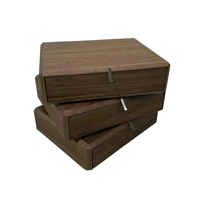 Modern Italian Rotating Drawers Wooden Bedside Nightstand