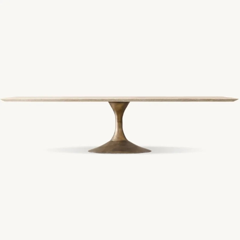 Elegant American Farmhouse Solid Wood Dining Table for Home & Hotel