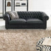 Classic Tufted Leather Chesterfield Sofa, Luxury Living Room Couch