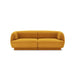 Modern 3-Seater White Fabric Sofa Couch, Plush Living Room Furniture