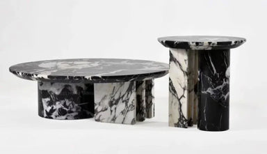 Tostone Calacatta Viola Black Natural Marble Coffee Table Luxury Home Decor