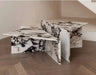 Tostone Elegant Calacatta Viola Marble Triangle Coffee Table for Modern Homes