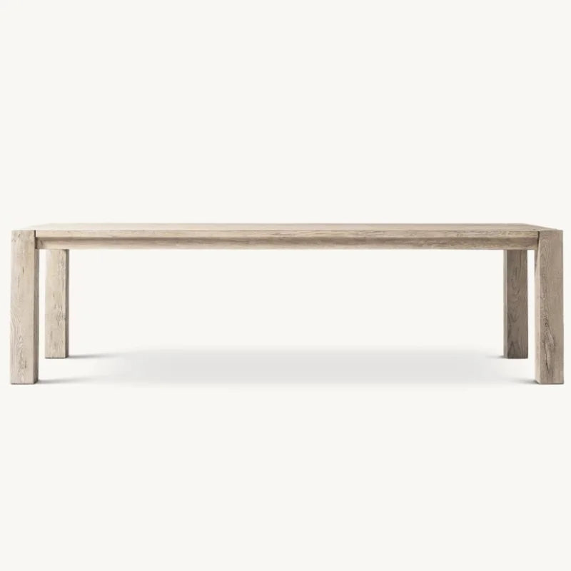 Modern Square Oak Solid Wood Dining Table - Customizable for Home & Hospitality
