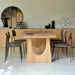 Elegant Solid Oak Wood Rectangular Dining Table for Home & Events