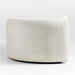 Elegant Italian Nordic Curved Boucle Sofa: Luxurious White Fabric Living Room Seating