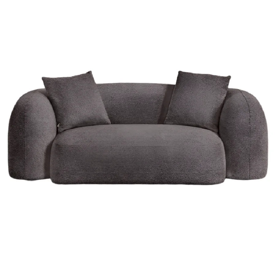 Plush Modern Sherpa Fabric Sectional Sofa for Living Room Lounges