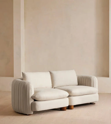 Luxurious Ordecor Vivienne Boucle Fabric Modular Sectional Sofa Set U-Shape