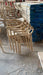 Solid Oak Curved Back Woven Round Stackable Dining Chair for Events