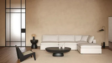 Modern Natural Rattan Cane Lounge Chair, Oak Frame, Backrest, Living Room Accent