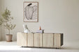 Modern Scandinavian Minimalist Reclaimed Pine Sideboard - Natural Storage Dining Cabinet