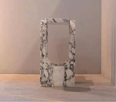 Luxurious Natural Calacatta Viola Marble Console Table for Elegant Living Spaces