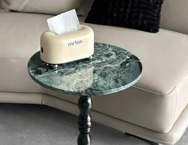 Luxurious Italian Verde Alpi Green Marble Coffee Side Table for Elegant Homes
