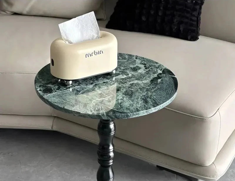 Luxurious Italian Verde Alpi Green Marble Coffee Side Table for Elegant Homes