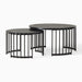 Elegant Natural Wood Nesting Coffee Table Set for Living Room Decor