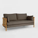 Natural Rattan Oak Wood Frame Couch Sofa for Modern Living Room Hotel