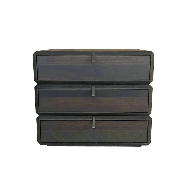 Modern Italian Rotating Drawers Wooden Bedside Nightstand