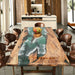 Stunning Live Edge Poplar Wood Epoxy Resin River Dining Table for Home