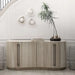 72 Inch Oak Wood Fluted Credenza Carved Sideboard Storage Cabinet