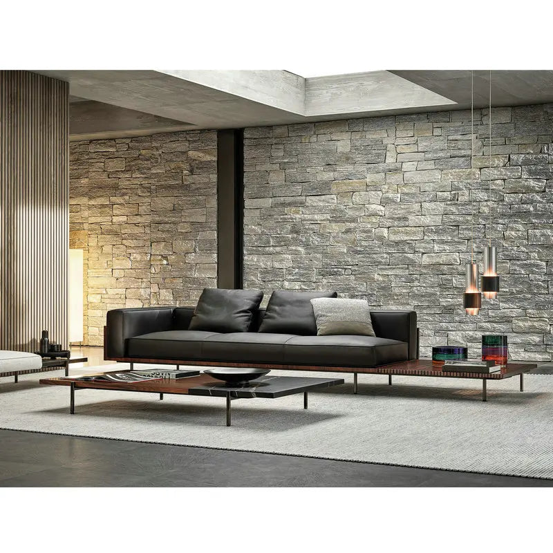 Elegant Italian Modular Velvet Sofa Set with Chaise for Living Room