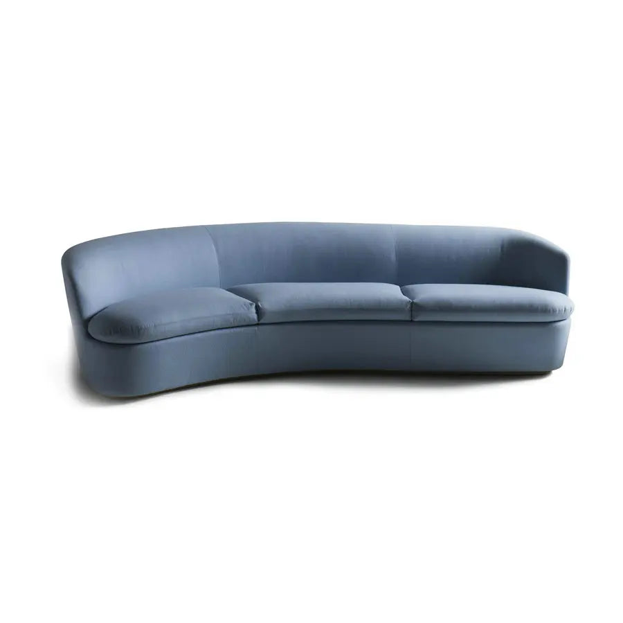 Elegant Modern Curved Fabric Sofa Set - Cozy Living Room Moon Shaped Couch