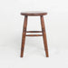 Rustic Oak Farmhouse Round Seat Backless Bar Stool for Kitchen Counter